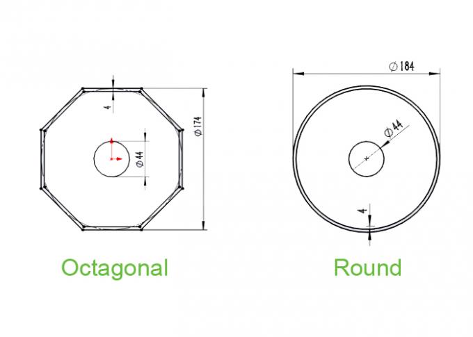 Восьмиугольные круглые мембраны (DTRO) обратного осмоза трубки диска