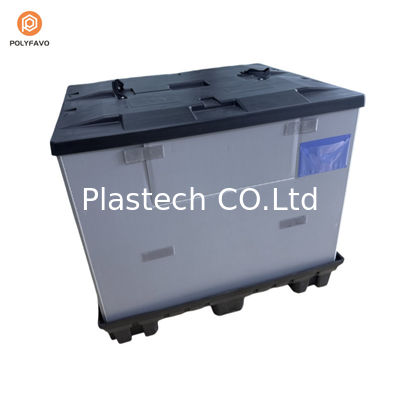 1200x1000x900 мм Складируемая HDPE Прозрачная пластиковая упаковка с рукавами