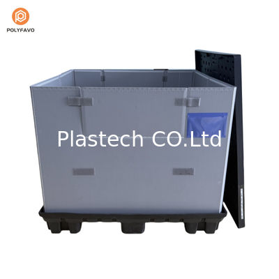 1200x1000x900 мм Складируемая HDPE Прозрачная пластиковая упаковка с рукавами