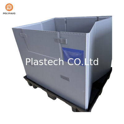 1200x1000x900 мм Складируемая HDPE Прозрачная пластиковая упаковка с рукавами