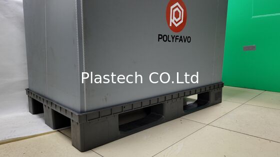 Складной паллетный ящик 1200x800мм PP Honeycomb складной контейнер 4-угольный вход Фумигация бесплатно возвращаемый для авто-продовольственной логистики