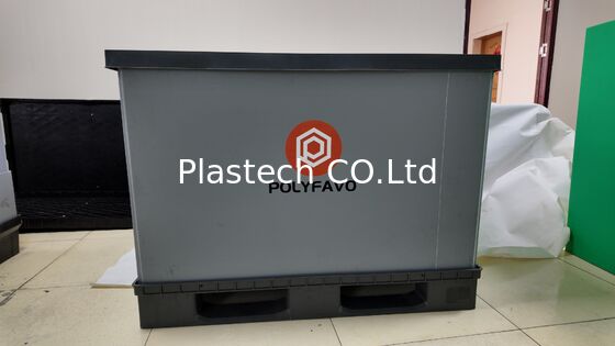 Складной паллетный ящик 1200x800мм PP Honeycomb складной контейнер 4-угольный вход Фумигация бесплатно возвращаемый для авто-продовольственной логистики