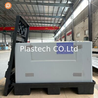 Складные пластиковые контейнеры 1200x1000 с гофрированным рукавом для европоддона