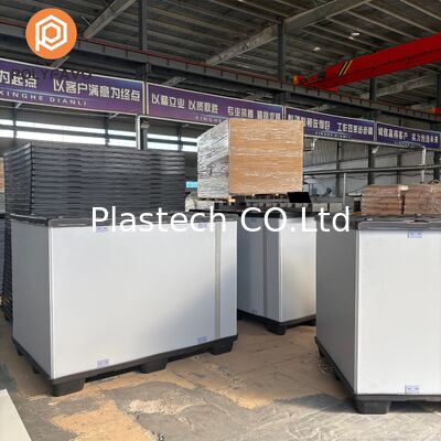 Two C Type Coaming Box for Auto Parts Packaging, EVA Lining Protective Pallet Box, Foldable Sleeve Container Stackable